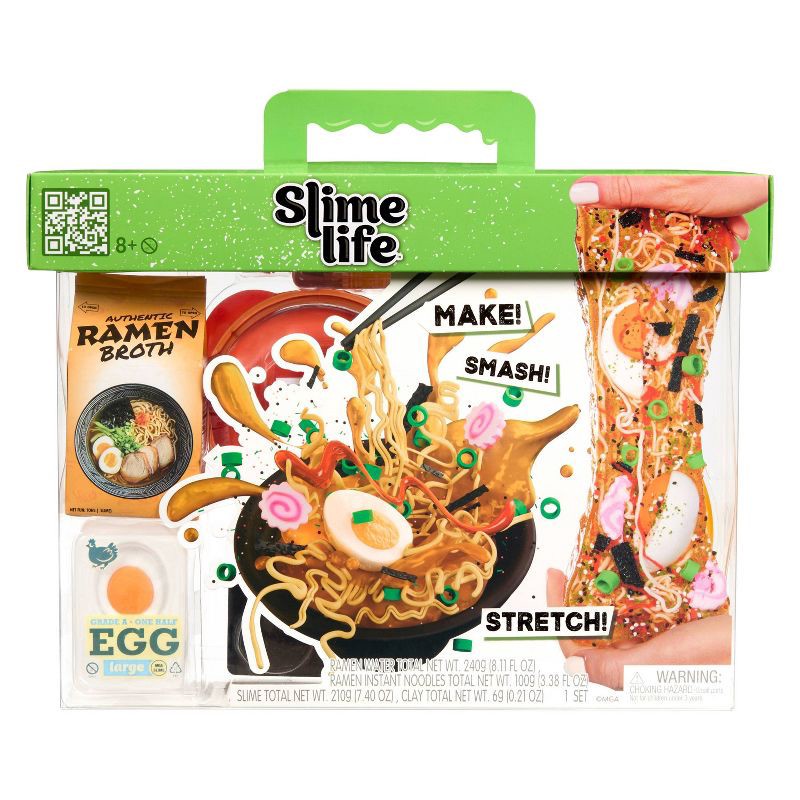 slide 2 of 11, Slime Life Ramen DIY Slime Kit - Unboxing Ingredients to Make, Smash, and Stretch Your Food Slime, 1 ct