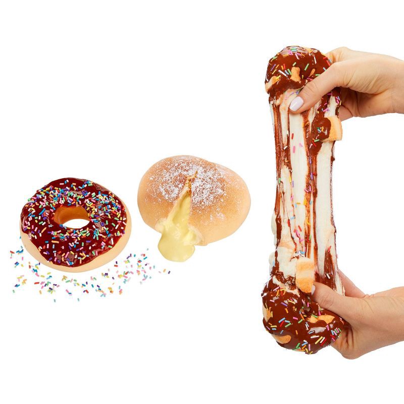 slide 3 of 7, Slime Life Choco Icing Round & Cream Filled Donuts DIY Slime Kit - Unboxing Ingredients to Make,Smash and Stretch Your Food, 1 ct