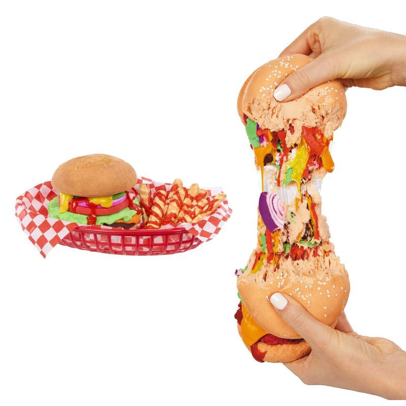 slide 4 of 11, Slime Life Cheeseburger DIY Slime Kit - Unboxing Ingredients to Make,Smash and Stretch Your Food, 1 ct
