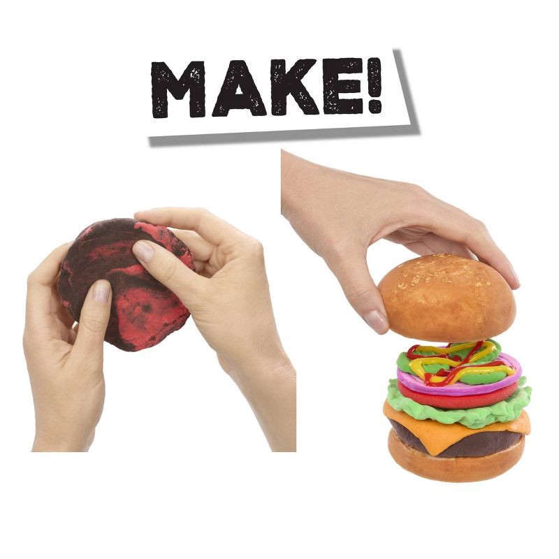 slide 5 of 11, Slime Life Cheeseburger DIY Slime Kit - Unboxing Ingredients to Make,Smash and Stretch Your Food, 1 ct