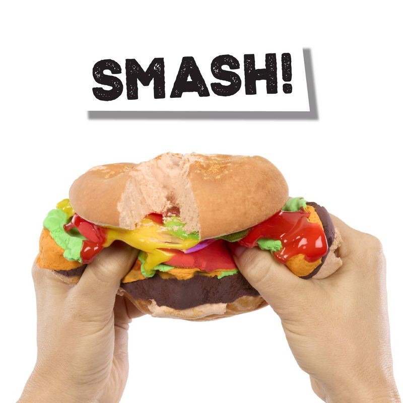 slide 6 of 11, Slime Life Cheeseburger DIY Slime Kit - Unboxing Ingredients to Make,Smash and Stretch Your Food, 1 ct