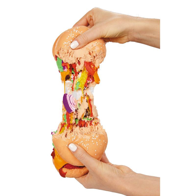 slide 9 of 11, Slime Life Cheeseburger DIY Slime Kit - Unboxing Ingredients to Make,Smash and Stretch Your Food, 1 ct