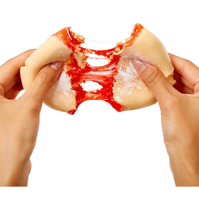 slide 7 of 9, Slime Life Pink Icing Round & Jelly Filled Donuts DIY Slime Kit - Unboxing Ingredients to Make,Smash and Stretch Your Food, 1 ct