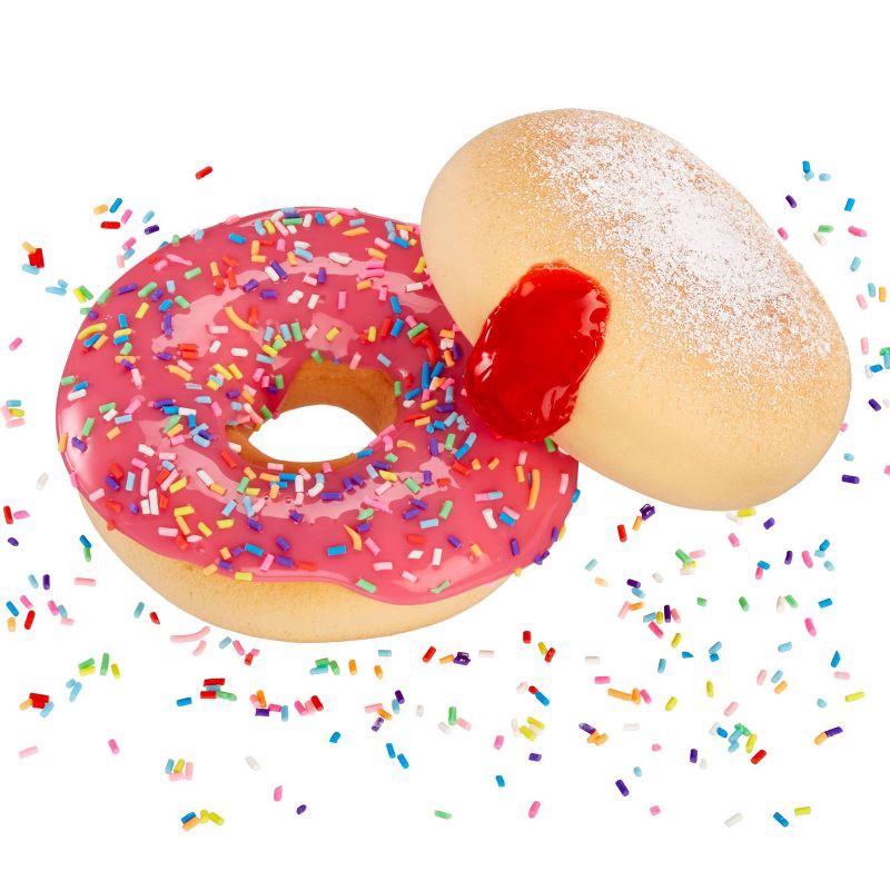 slide 9 of 9, Slime Life Pink Icing Round & Jelly Filled Donuts DIY Slime Kit - Unboxing Ingredients to Make,Smash and Stretch Your Food, 1 ct
