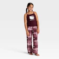 Girls' 2pc Hello Kitty Tank Top and Pants Pajama Set - Red XL