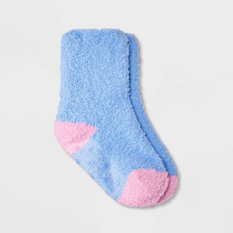 slide 3 of 4, Girls' 2pc Lilo & Stitch Holiday Cozy Pajama Set with Socks - Blue S, 2 ct