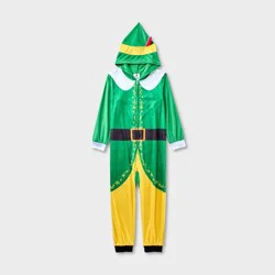 Kids' Buddy the Elf Christmas Long Sleeve Union Suit - Green XS