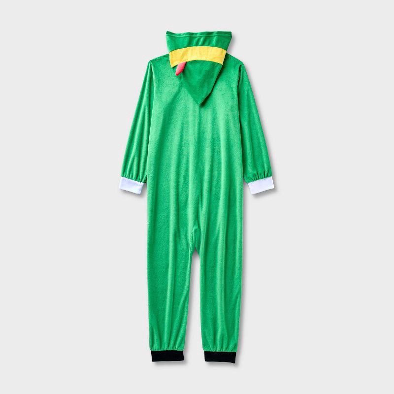 slide 2 of 3, Kids' Buddy the Elf Christmas Long Sleeve Union Suit - Green M, 1 ct