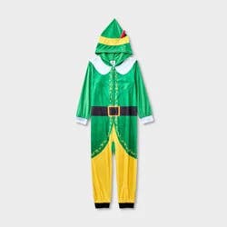 Kids' Buddy the Elf Christmas Long Sleeve Union Suit - Green M