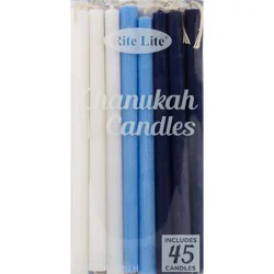 Rite Lite Candles Chanukah Blue and White Deluxe