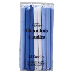 Rite Lite Candles Chanukah Blue And White Deluxe