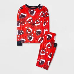 Boys' 2pc Marvel Spider-Man Christmas Snuggly Soft Pajama Set - Red 4
