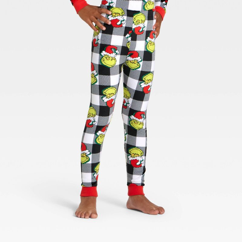 slide 4 of 4, Boys' 2pc The Grinch Christmas Snuggly Soft Pajama Set - Black 8, 2 ct