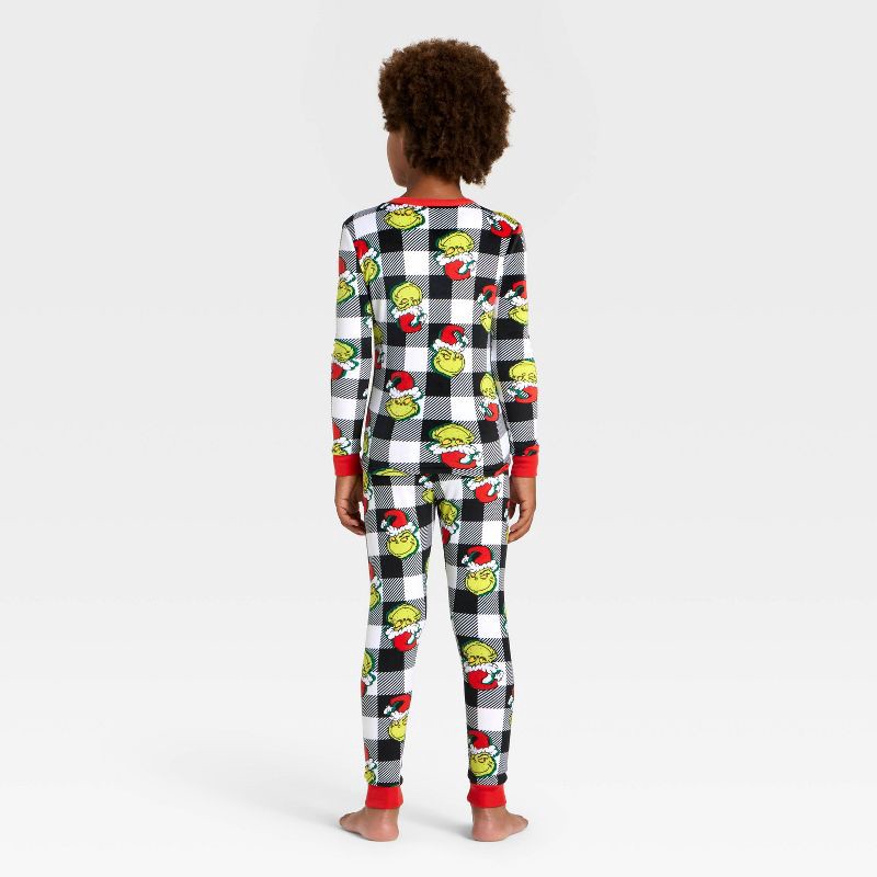 slide 2 of 4, Boys' 2pc The Grinch Christmas Snuggly Soft Pajama Set - Black 10, 2 ct