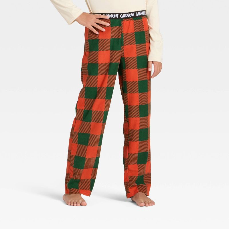 slide 4 of 4, Boys' 2pc The Grinch Christmas Long Sleeve Pajama Set - Oatmeal M, 2 ct