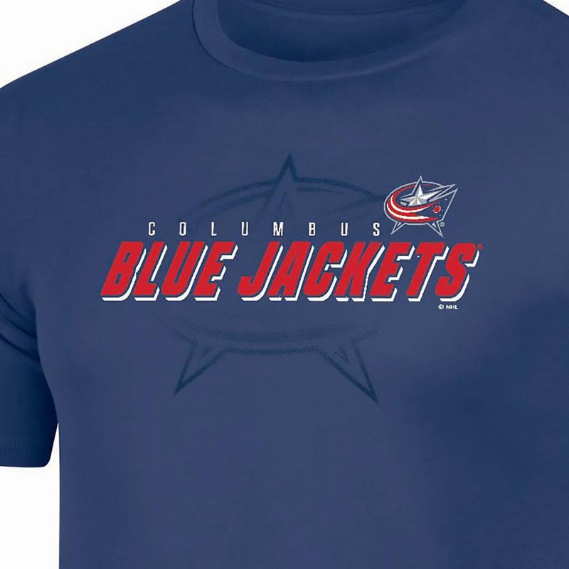 slide 3 of 3, NHL Columbus Blue Jackets Men's Short Sleeve T-Shirt - S, 1 ct