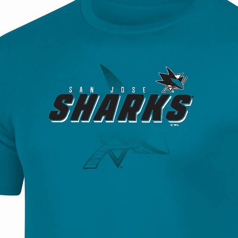 slide 3 of 3, NHL San Jose Sharks Men's Short Sleeve T-Shirt - S, 1 ct