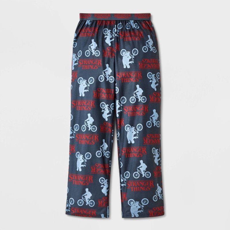 slide 2 of 3, Boys' Stranger Things Mike Wheeler Pajama Pants - Black M, 1 ct