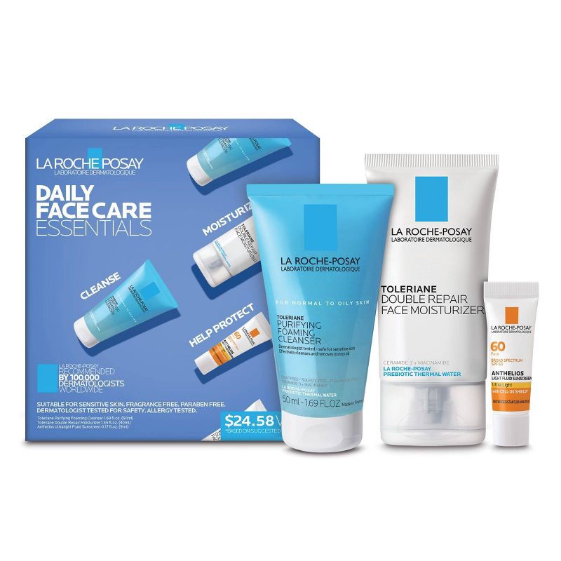 slide 2 of 6, La Roche Posay Daily Facial Essentials Gift Set - 3pc, 3 ct