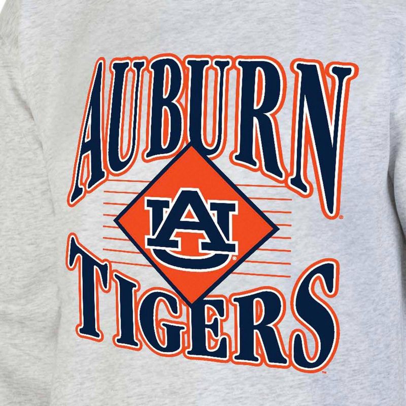 slide 3 of 3, NCAA Auburn Tigers Men's Crew Neck Fleece Ash Sweatshirt - S, 1 ct