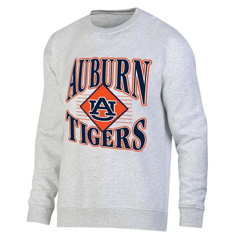 slide 1 of 3, NCAA Auburn Tigers Men's Crew Neck Fleece Ash Sweatshirt - XL, 1 ct