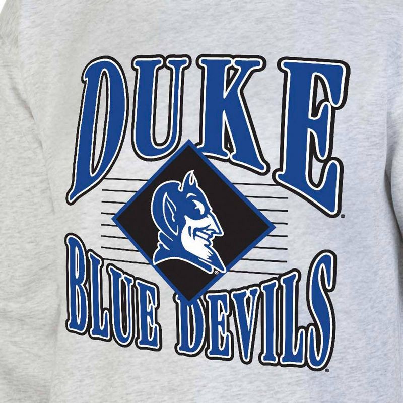 slide 3 of 3, NCAA Duke Blue Devils Men's Crew Neck Fleece Ash Sweatshirt - M: Cotton Pullover, Long Sleeve, 1 ct