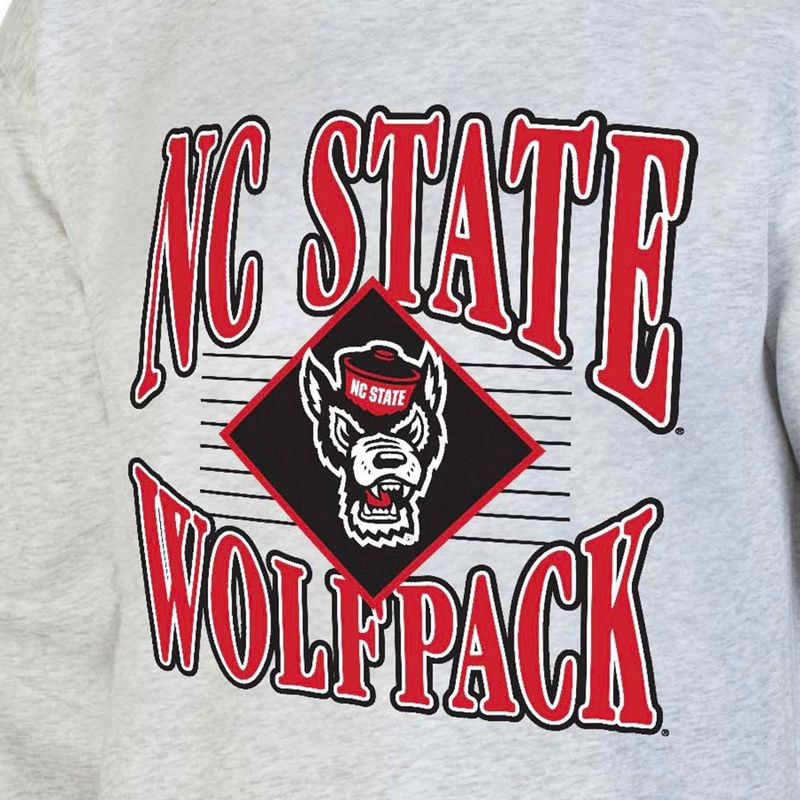 slide 3 of 3, NCAA NC State Wolfpack Men's Crew Neck Fleece Ash Sweatshirt - M: Pullover, 1 ct