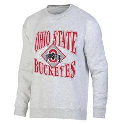 NCAA Ohio State Buckeyes Men's Crew Neck Fleece Ash Sweatshirt - L