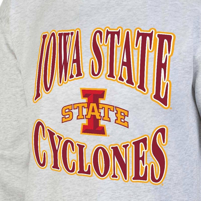 slide 3 of 3, NCAA Iowa State Cyclones Men's Crew Neck Fleece Ash Sweatshirt - XL, 1 ct