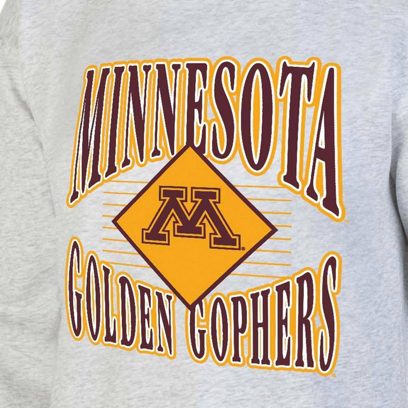 slide 3 of 3, NCAA Minnesota Golden Gophers Men's Crew Neck Fleece Ash Sweatshirt - XXL, 1 ct