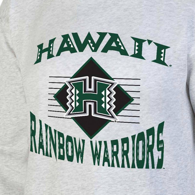 slide 3 of 3, NCAA Hawaii Rainbow Warriors Men's Crew Neck Fleece Ash Sweatshirt - XXL, 1 ct