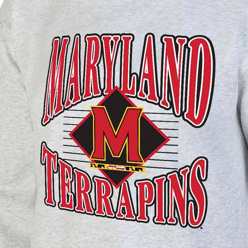 slide 3 of 3, NCAA Maryland Terrapins Men's Crew Neck Fleece Ash Sweatshirt - S, 1 ct