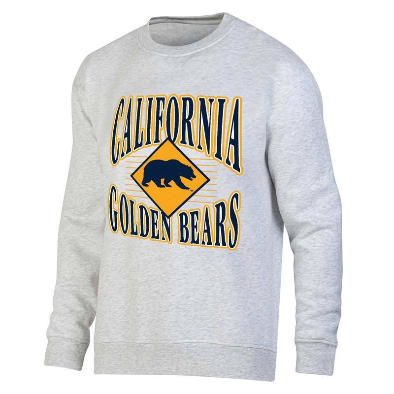 slide 1 of 3, NCAA Cal Golden Bears Men's Crew Neck Fleece Ash Sweatshirt - S, 1 ct