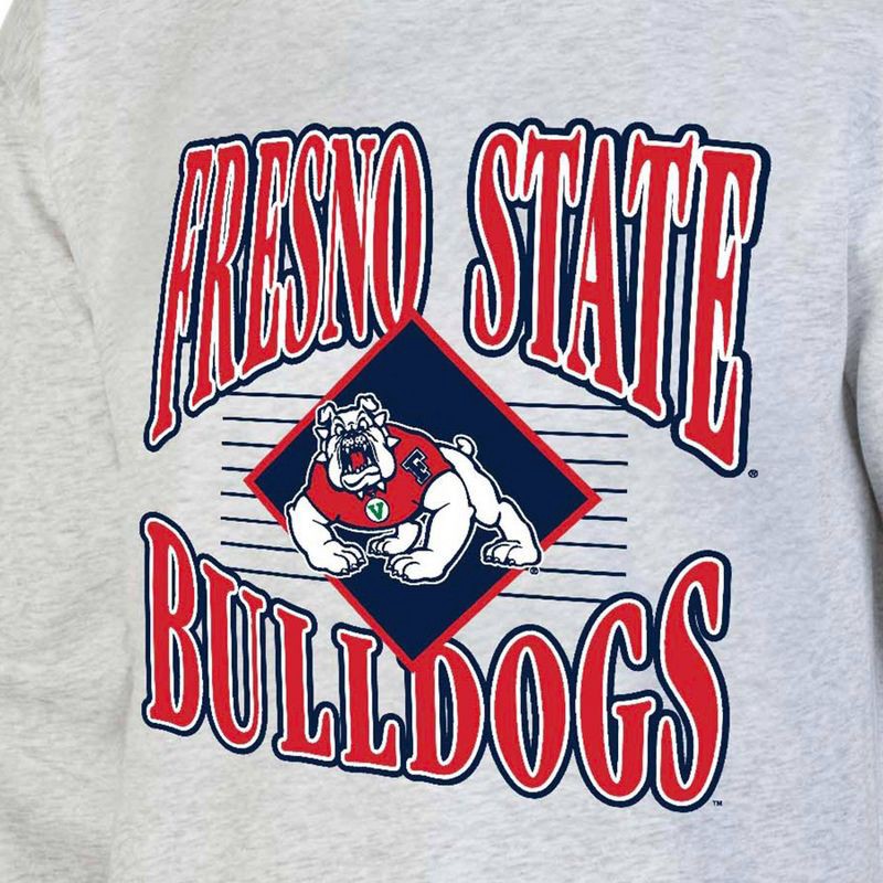 slide 3 of 3, NCAA Fresno State Bulldogs Men's Crew Neck Fleece Ash Sweatshirt - XL, 1 ct