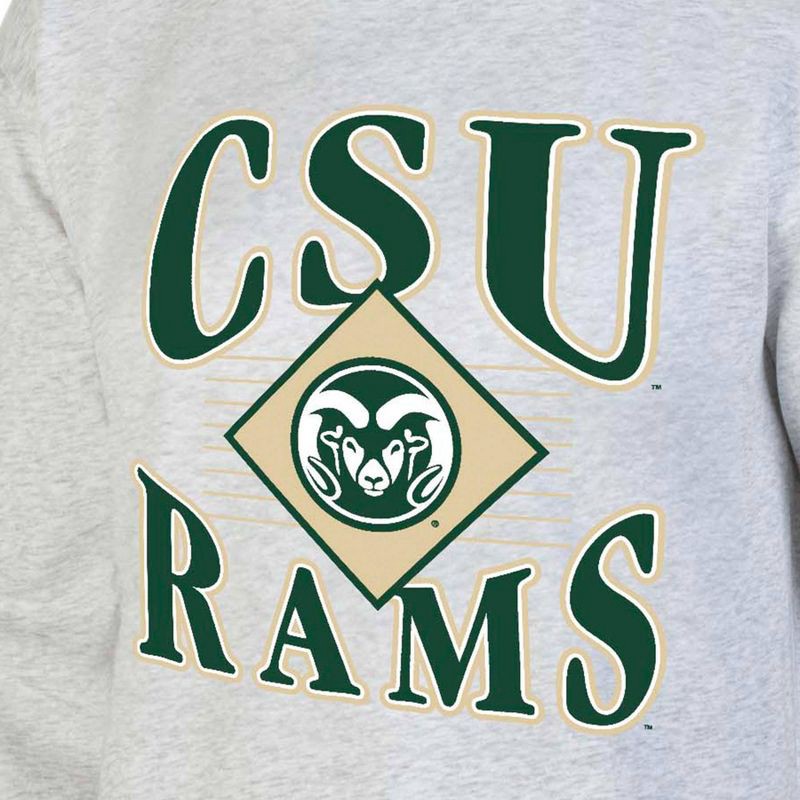 slide 3 of 3, NCAA Colorado State Rams Men's Crew Neck Fleece Ash Sweatshirt - S, 1 ct