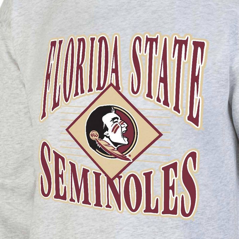 slide 3 of 3, NCAA Florida State Seminoles Men's Crew Neck Fleece Ash Sweatshirt - M: Cotton Pullover, 1 ct
