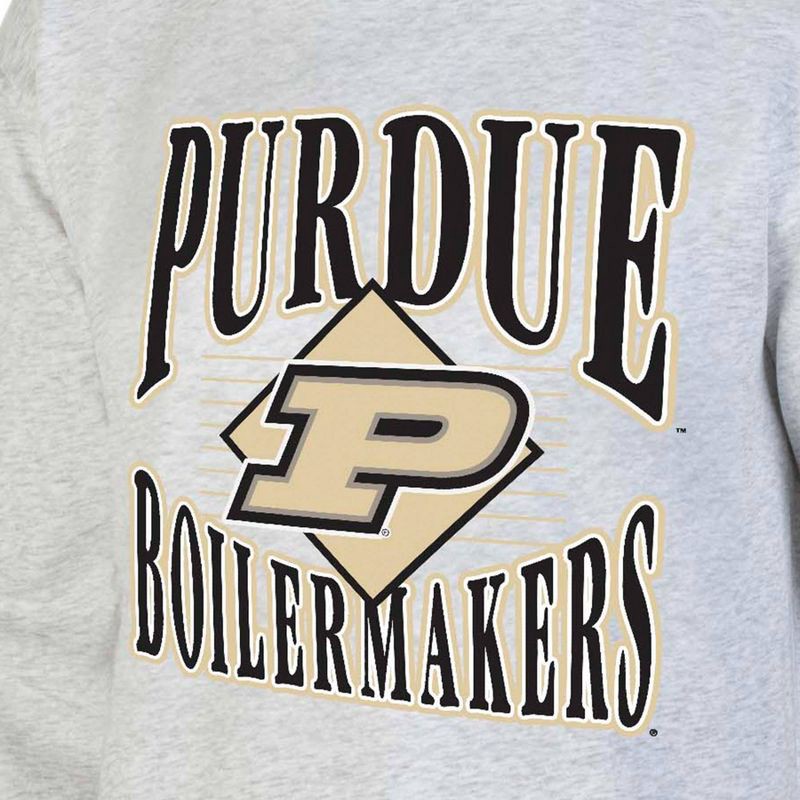 slide 3 of 3, NCAA Purdue Boilermakers Men's Crew Neck Fleece Ash Sweatshirt - S, 1 ct