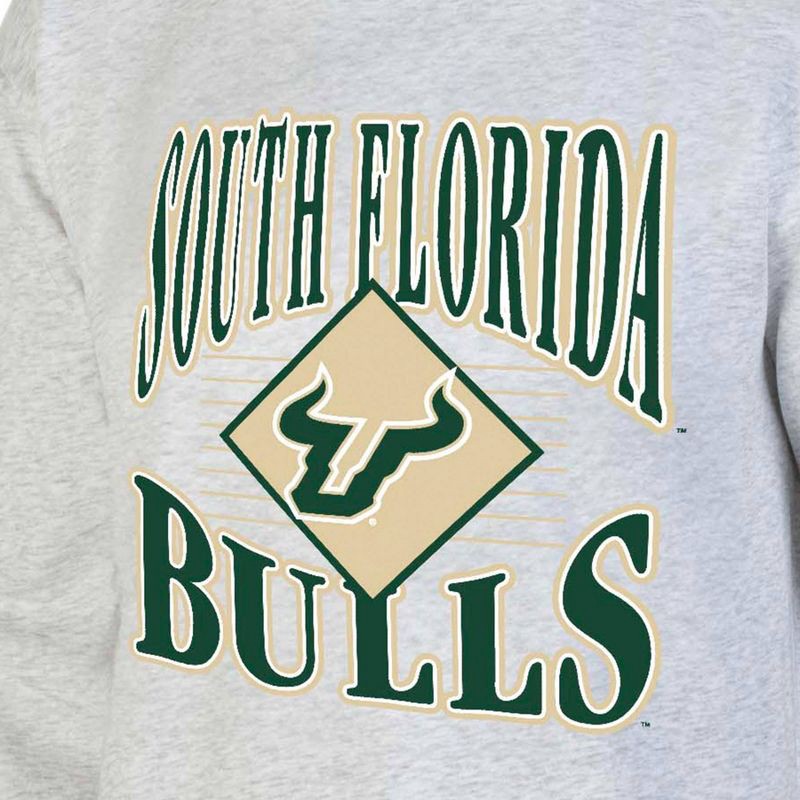 slide 3 of 3, NCAA South Florida Bulls Men's Crew Neck Fleece Ash Sweatshirt - M: Cotton Pullover, Long Sleeve, 1 ct