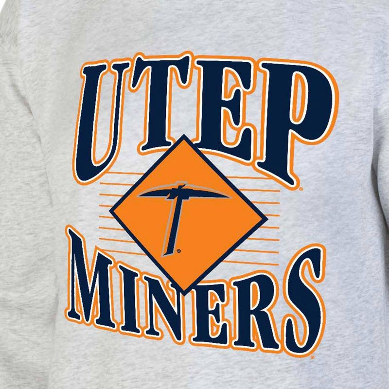 slide 3 of 3, NCAA UTEP Miners Men's Crew Neck Fleece Ash Sweatshirt - XL, 1 ct