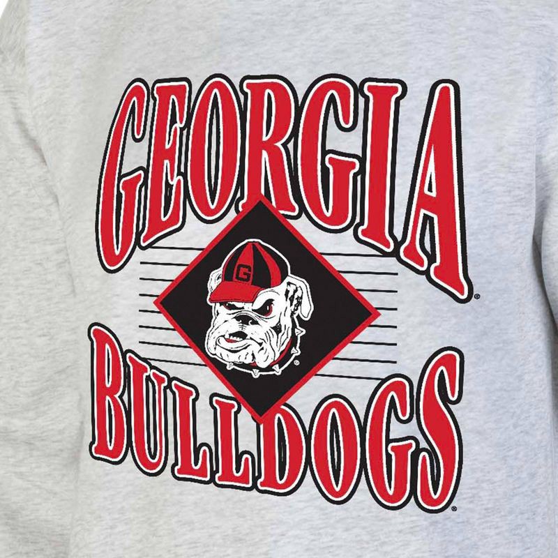 slide 3 of 3, NCAA Georgia Bulldogs Men's Crew Neck Fleece Ash Sweatshirt - M, 1 ct