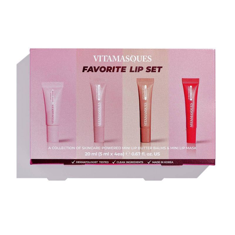 slide 1 of 9, Vitamasques Stocking Stuffer Favorite Lip Gift Set - 4ct, 4 ct