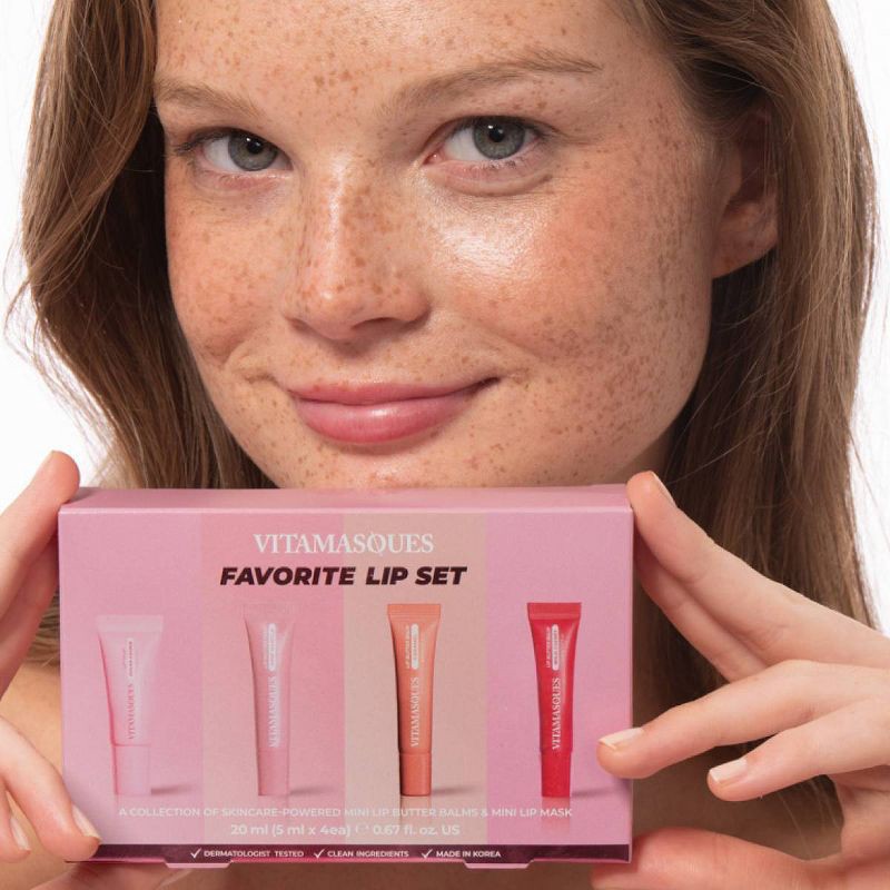 slide 3 of 9, Vitamasques Stocking Stuffer Favorite Lip Gift Set - 4ct, 4 ct