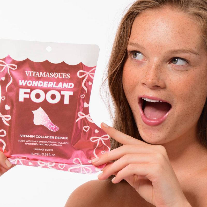 slide 5 of 5, Vitamasques Stocking Stuffer Wonderland Moisturizing Foot Mask - 0.54 fl oz, 0.54 fl oz