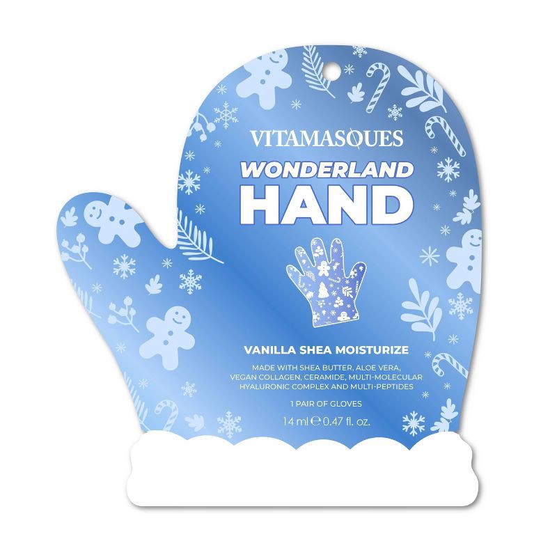 slide 1 of 4, Vitamasques Stocking Stuffer Wonderland Moisturizing Hand Mask - 0.47 fl oz, 0.47 fl oz