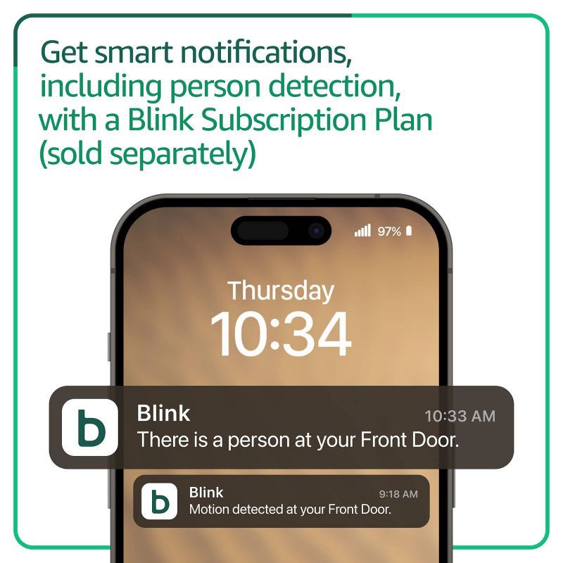 slide 6 of 6, Blink Security Blink Video Doorbell System with Head-to-Toe HD View, Two-Year Battery Life & Simple Setup, Sync Module Core included - Black, 1 ct