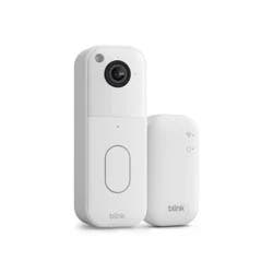 Amazon Blink Video Doorbell System with Head-to-Toe HD View, Two-Year Battery Life & Simple Setup, Sync Module Core included - White
