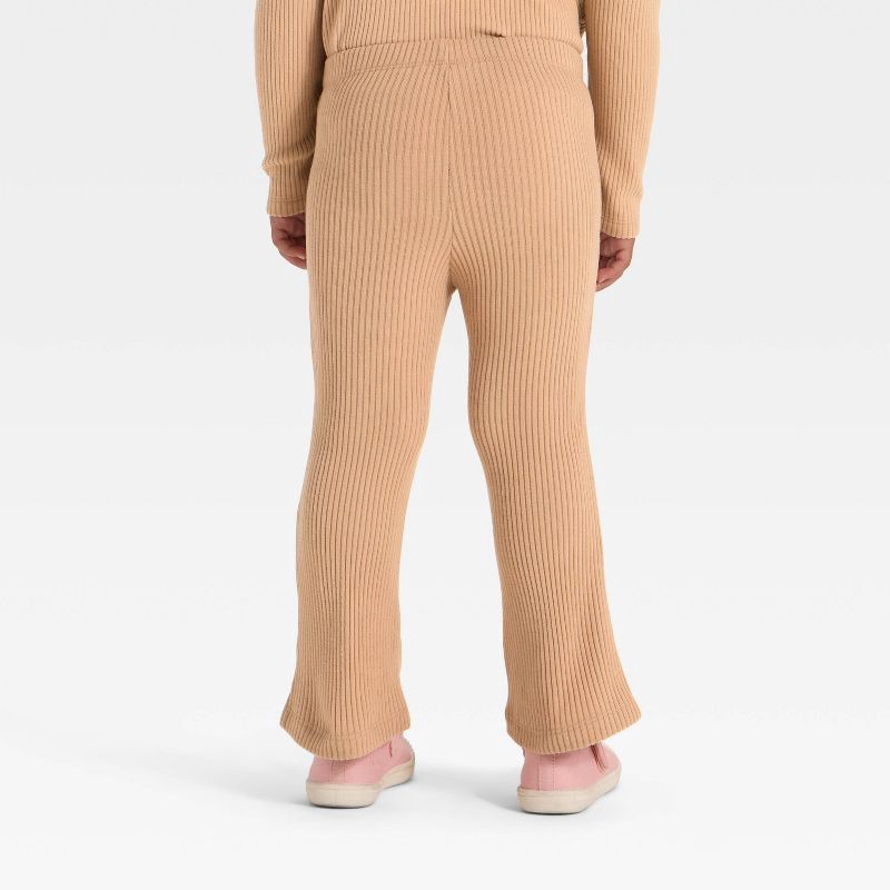 slide 3 of 3, Toddler Girls' Flared Leggings - Cat & Jack™ Light Sand Brown 12M, 1 ct