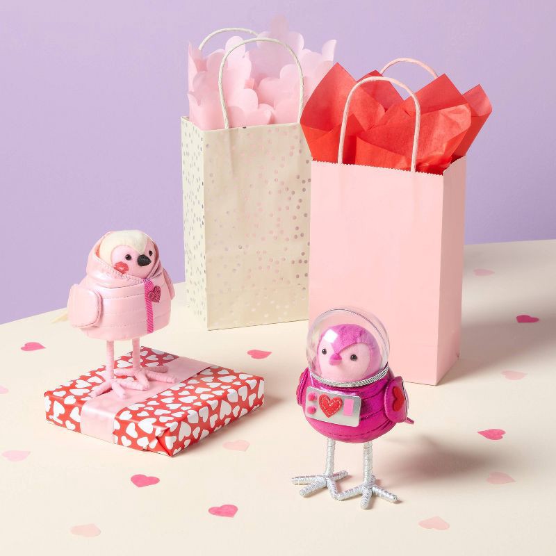 slide 2 of 3, Featherly Friends™ Valentine's Day 'smoocher' Puffer Bird - Spritz™, 1 ct