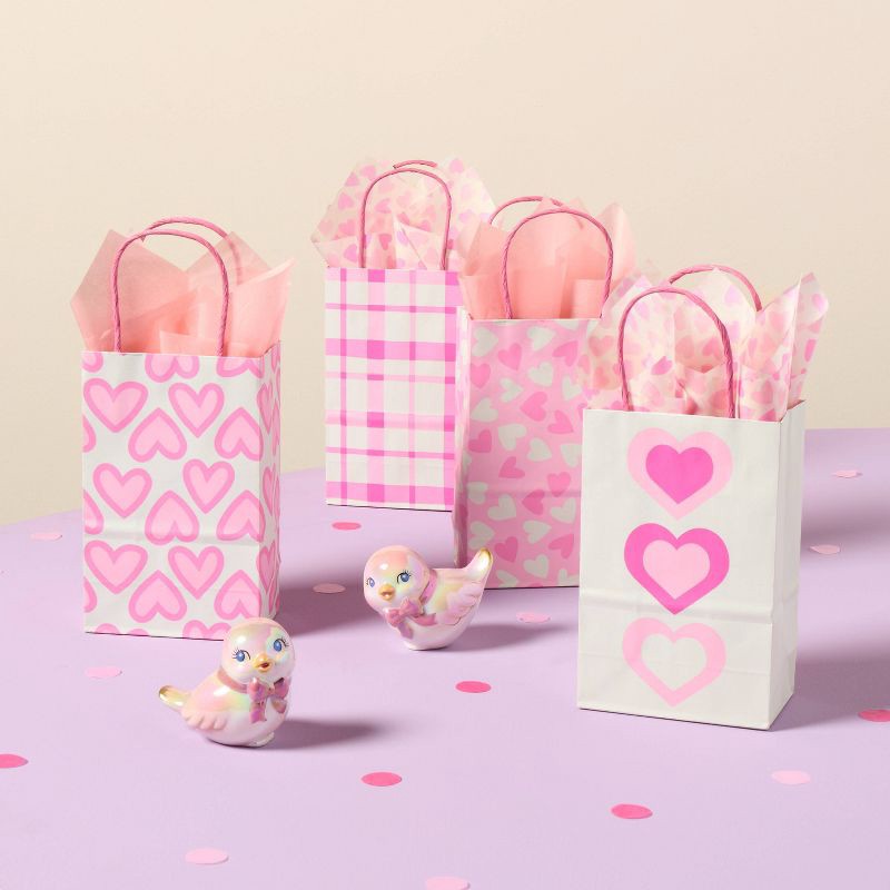 slide 2 of 3, Valentine's Day Ceramic Birds Looking Up Pink with Bow - Spritz™, 1 ct