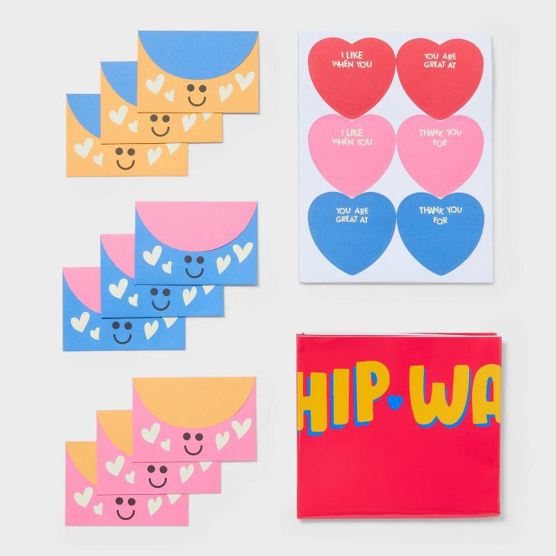 slide 3 of 3, 30ct Valentine's Day Envelopes and Friendship Wall Decorating Kit - Spritz™, 30 ct